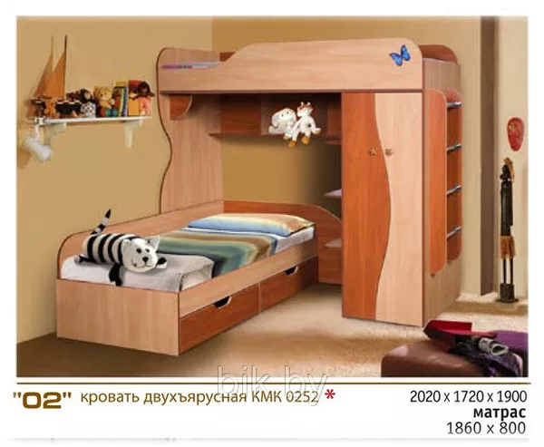 Кровать двухъярусная КМК252